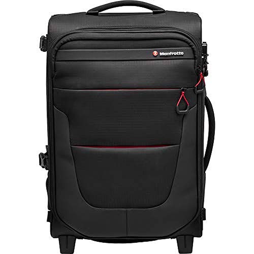 Mochila Convertible con Ruedas Manfrotto Switch-55 Pro Light para Cámara de Vídeo, DSLR, Cámara Reflex Profesional, Capacidad para 2 Cámaras y Lentes, Bolsillo para PC de 17", Bolsillo para Documentos