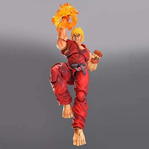 Modelo de Personaje de Anime, Figura de acción de la Calle 25cm Ken Masters Estatua Modelo Animado Adornos de Souvenir Artesanías Títeres Juguetes para Regalo Ken Masters, Juguetes para niños