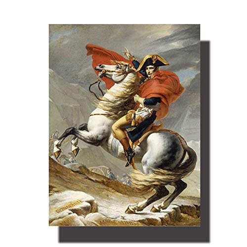 Moderno Lienzo Pintura Clásico Napoleón Bonaparte Retrato Caballo Pintura Al Óleo Carteles Impresiones Arte De La Pared Imagen Para La Sala De Estar Decoraciones Para El Hogar Pinturas 50 * 75cm