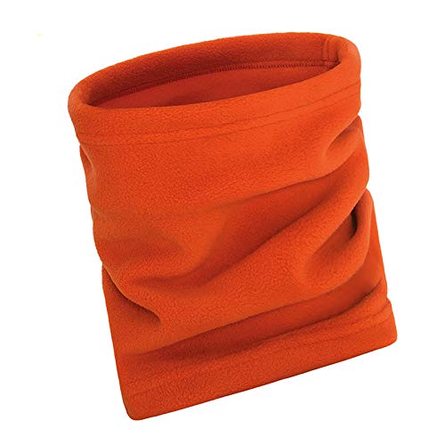 Multifuncional Cuello Calentador De Cuello 2 Paquete Tubo De Invierno Bufanda Warmer Unisex Multifuncional Bufanda Fleece Cuello Bufanda Polar Paño, Para Actividades De Trabajo Al Aire Libre,Naranja