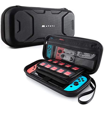 Mumba Funda Nintendo Switch, Funda Lujosa Protectora de Viaje Carcasa Bolsa Case para Nintendo Switch Console y Accesorios [Protección Doble] [Gran Capacidad] (Negro)