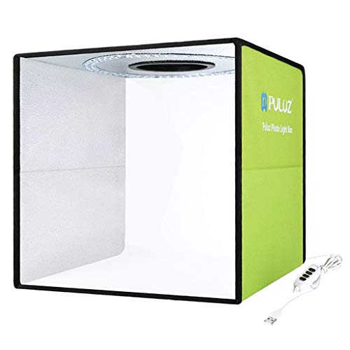 #N/A Caja de Luz Fotografia, Estudio Fotográfico Portátil para Fotografía Tienda de Tiro de Estudio Plegable con Orificio Superior con Fondos de 6 Colores, Brillo Ajustable 30x30x30cm