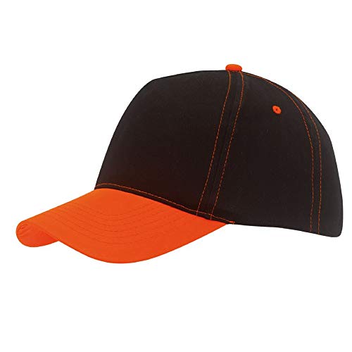 Natuiahan Gorra de Béisbol Ajustable Gorra Elegante y Transpirable sin Logo en Negro y Naranja de Gama Alta