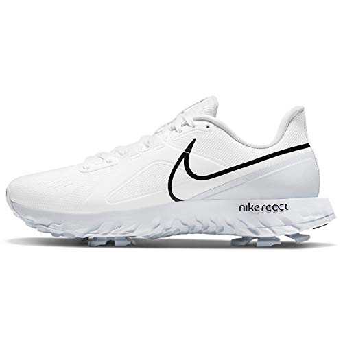 Nike React Infinity Pro, Zapato de Golf para Hombre, Blanco/Negro/Platino, 40 EU