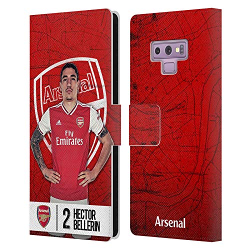 Official Arsenal FC Hector Bellerin 2019/20 First Team Group 1 Leather Book Wallet Case Cover Compatible For Samsung Galaxy Note9 / Note 9