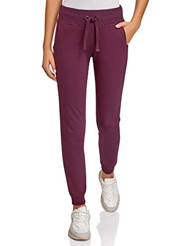 oodji Ultra Mujer Pantalones de Punto Deportivos, Morado, XS