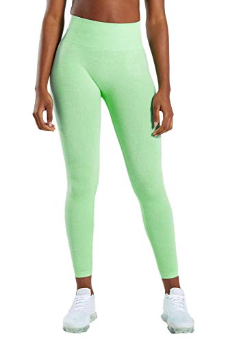 Pau1Hami1ton Talle Alto Sin Costura Leggins para Mujer Gimnasio Capri Mallas Pantalones de Yoga Niñas Fitness Leggings Deportivos GP-13(Green,S)