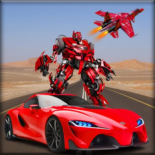 Police Air Jet Robot Car Transform Shooting Game