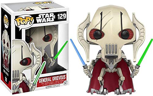 POP Star Wars General Grievous 129# Queen Amidala The Mandalorian PVC Toy Figuras de acción Bobble Head Modelo Colección Juguetes-129