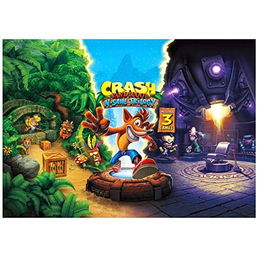 Póster de Crash Bandicoot, nuevo juego caliente N.Sane Trilogy POSTER Pintura decorativa para pared Imágenes Impresiones en lienzo Arte de pared -60x90cm Sin marco