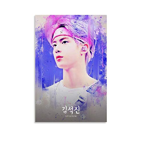 Póster de la pared de Kim Seok Jin BTS 22, diseño de leyenda de la música rock clásico póster de la celebridad de la pared de la pared de la decoración del hogar lienzo de 40 x 60 cm