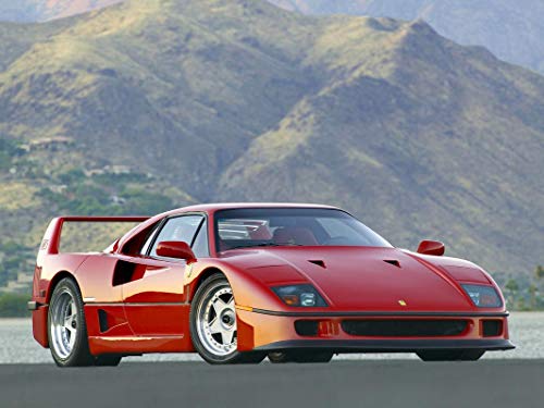 Póster de película Ferrari F40 1987 – Mejor impresión artística de calidad para decoración de pared – Póster A3 (42/30 cm) – Papel fotográfico grueso brillante