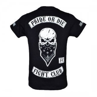 Pride or Die MMA Negro Fight Club Camiseta - Small
