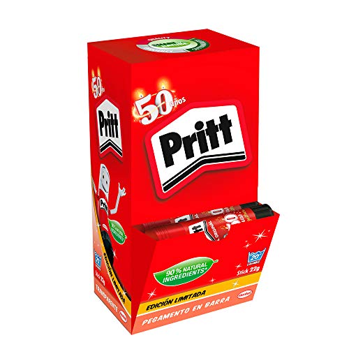 Pritt Barra Adhesiva, pegamento infantil seguro para niños para hacer manualidades, cola universal de adhesión fuerte para estuche escolar y oficina, 15x22 g Pritt Stick