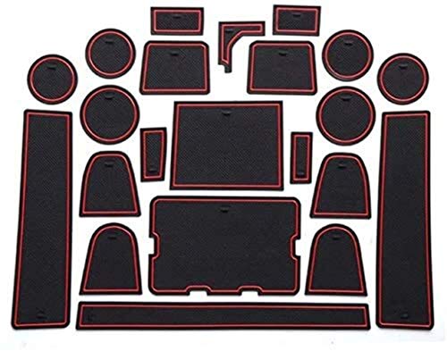 Prueba de agua de puerta de coche Groove Mat, 22pcs látex Puerta ranura interior del cojín, for Nissan Patrol Y62 2017, Ranura Apoyabrazos Caja del cojín de Polvo Puerta cojín de la taza del agua del