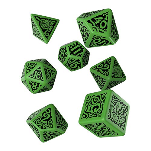 Q Workshop Call of Cthulhu The Outer Gods Cthulhu RPG Ornamented Dice Set 7 Polyhedral Pieces