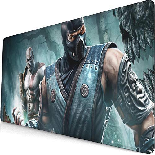 QIANBAI Cool Game Mouse Pad Advanced Natural Rubber Washed Big Lock Hot Popular Pad Anime Office Special Computer Keyboard Mouse Large Mortal Kombat-1