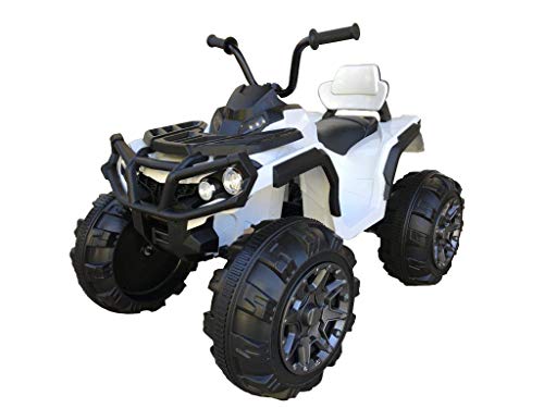 Quad Eléctrico 906D 12V 2.4G Blanco con Ruedas de Caucho