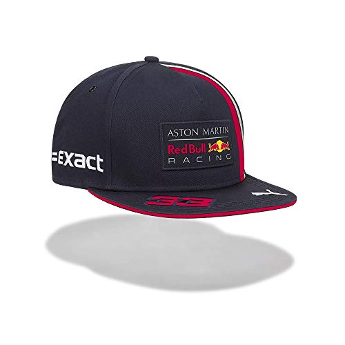 Red Bull Racing MAX Verstappen Driver Flat Cap, Azul Niños Talla única Flat Cap, Racing Aston Martin Formula 1 Team Original Ropa & Accesorios