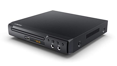 Reproductor de DVD para TV, Reproductor de DVD CD con Salida HDMI y AV (Cable HDMI y AV Incluido), Puerto Scart, Puerto Mic, Entrada USB, Diseño de Caja de Metal