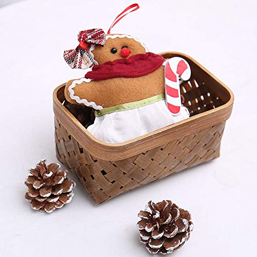 Roshow Adornos navideños muñecas pequeñas Adornos de Techo árbol de Navidad Tridimensional Colgantes muñecas Hombre de Jengibre Hombre Galleta Colgante-Biscuit Man Colgante Mujer