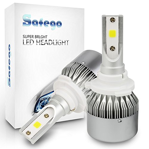 Safego Bombilla 9005 LED Coche, 2x 8000LM 9005 HB3 LED Faros Delanteros Bombillas, Faros Reemplazo de Halógena y Kit Xenón, Lámpara Luz 6500K Blanca 12V-24V, Garantía de 1 años