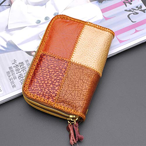 SHANYUR Cartera Grande Capacidad PU Mujer Billetera pequeña Delgada Monedero Bolsillo Bolsas Mujeres cartulinas Tarjetas titulares Billetera diseño Monedero (Color : 031colorful)