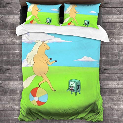 shenguang Adventure Time James Baxter The Horse Juego de Cama de 3 Piezas 86 'X70' Juego de Cama de poliéster súper Suave Edredones de Dormitorio