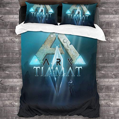 shenguang Ark Survival Evolved - Juego de Ropa de Cama de 3 Piezas, edredón Suave y Ligero de 86 x 70 en Mujeres, Hombre, Fundas de Almohada para el hogar