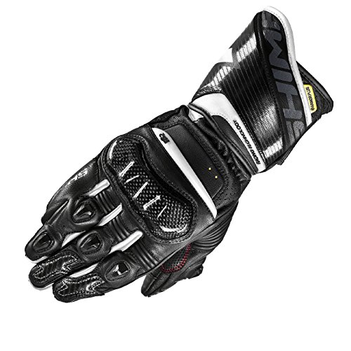 SHIMA RS-2 Guantes de verano, piel, deportes de carreras, Hombre, verano 2018, Moto, con marca CE, con protectores para moto (S – XXL)