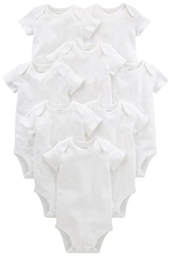 Simple Joys by Carter's Baby paquete de 8 body de manga corta ,Blanco ,3-6 Meses