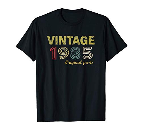 Situen Vintage 1985 Original Parts Funny 35th Birthday Men Women T-Shirt