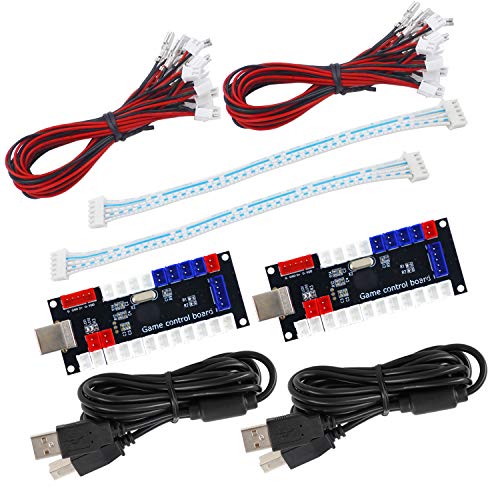 SJ@JX Arcade Game Controller USB Encoder Zero Delay 2 Player to Joystick Button for PC MAME Raspberry Pi Retro