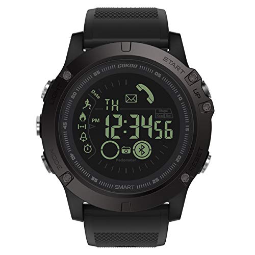 Smartwatch Hombre Deporte Reloj Inteligente Hombre Deporte con Estilo Smartwatch para Deportes y Aire Libre con Contadores de Podómetro Calorías Cronómetro Notificación de Mensajes para Android y iOS