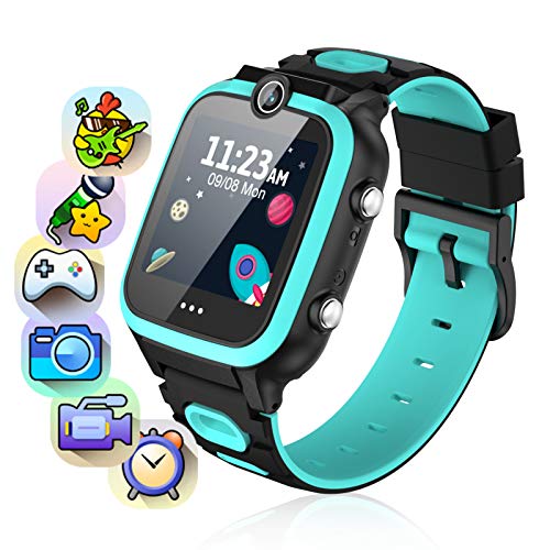 Smartwatch Niños,Reloj Inteligente para Niños de 2 Cámaras con 7 Juegos,Smart Watch con MP3 Música und Grabadora de vídeo-Pantalla Táctil en Color Relojes Inteligentes HD Deporte Reloj de 3-12 Niños