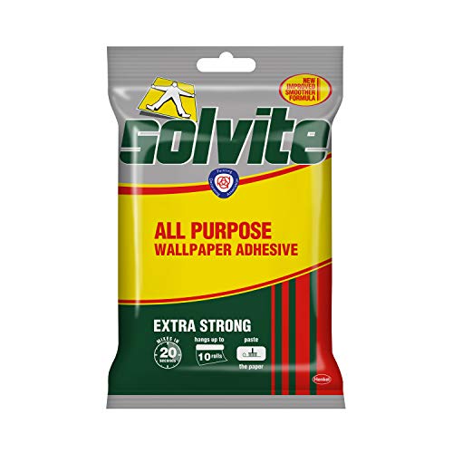 Solvite - Adhesivo extra fuerte para papel pintado (10 rollos), 185g