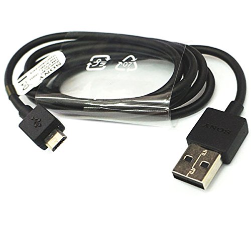 Sony EC801 - Cable de carga y datos USB a micro USB original de Sony, color negro