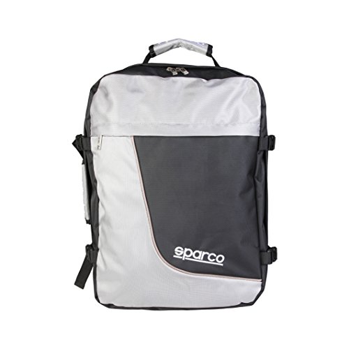 SPARCO Hombre R8 Mochila de Viaje con Asa Superior Lateral Gris