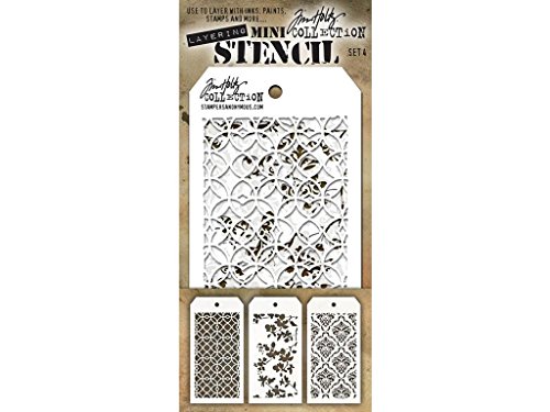 Stampers Anonymous Tim Holtz - Set de 4 Mini Plantillas