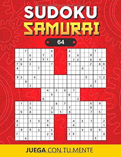 SUDOKU SAMURAI 64: Collection de 100 Sudokus Samouraï pour Adultes | Facile et Difficile | Idéal pour augmenter la mémoire et la logique | 1 Grille par page | Avec solutions (Sudoku Samouraï)