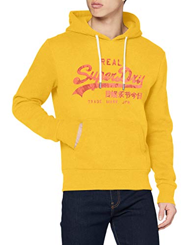 Superdry VL Rising Sun Hood Sudadera Skateboarding, Golden Rod, XXL para Hombre