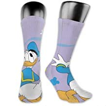 tangdouou - Calcetines de Navidad (medianos y largos, unisex), diseño de pato Donald