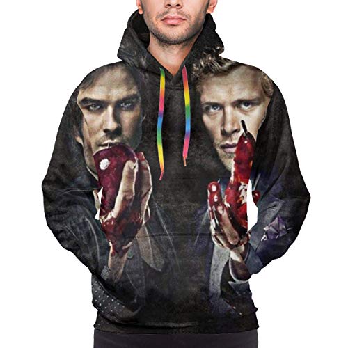 The V-ampire D-iAri-ES Men's Novelty Hoodie Realistic 3D Print Pullover Unisex Casual Sweatshirt Black