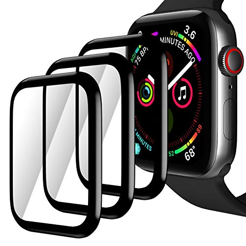 TINICR [3-Piezas] Protector de Pantalla y Láminas para Apple Watch 44 mm Series 4/5/6/SE, 0,2 mm, Ultrafino, Resistente a los Arañazos, Resistente a los Golpes, Ultra Transparente