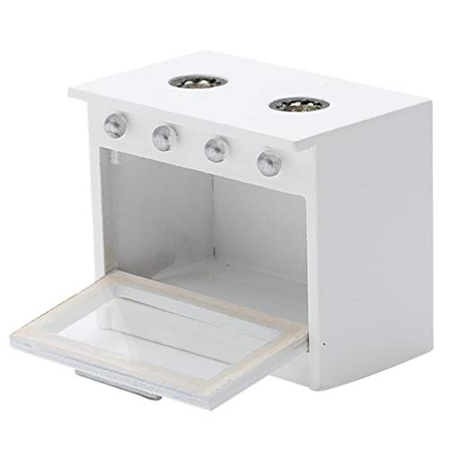 Tomaibaby Horno de madera para muñecas en miniatura (escala 1:12) para juegos de rol