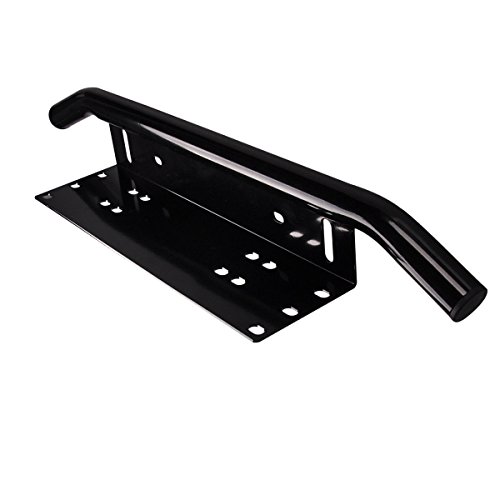 Triclicks - Soporte universal de aluminio negro, soporte de la placa, soporte del parachoques, soporte de la luz para coche, camión, todoterreno, tractor