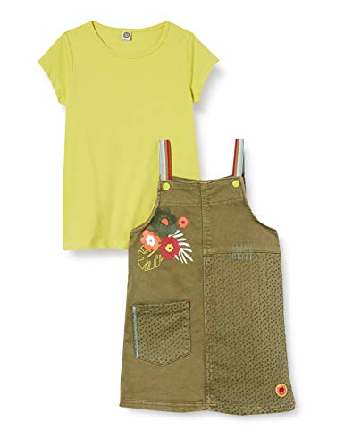 Tuc Tuc Conjunto Pichi Denim Y Camiseta Punto NIÑA Verde Tropical Jungle