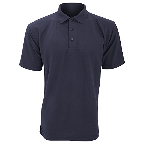 UCC - Polo Piqué de manga corta Modelo 50/50 Hombre Caballero (tallas extra grandes hasta 5XL) - Verano/Deporte (Grande (L)/Azul real)