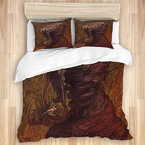 VAMIX Bedding Juego de Funda de Edredón,imaginativo Surrealista comisión Artistas Freelancer Nueva Mujer tentáculos Reina,Microfibra Funda de Nórdico y Fundas de Almohada-(Cama 220 x 240cm)