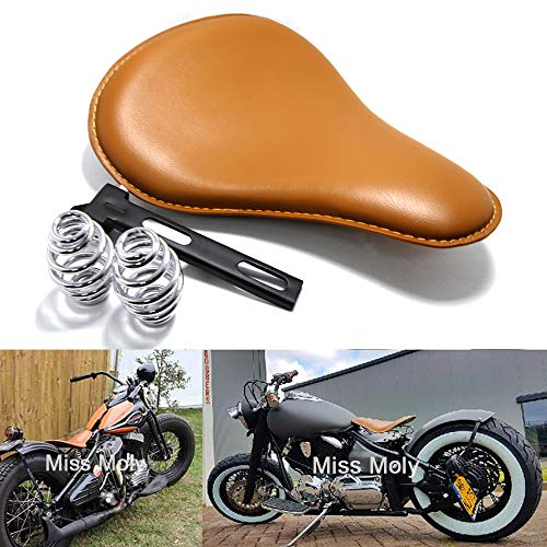 Vendimia Motocicleta Asientos individuales con Resortes de 3" para Sportster Chopper Bobber